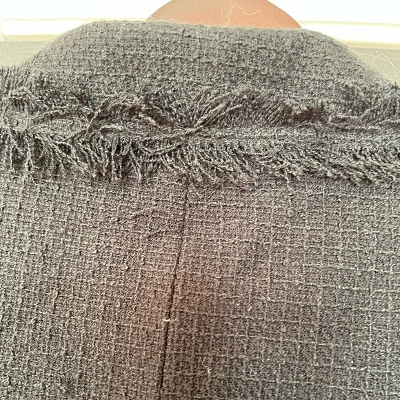 Boston Proper Tweed Black Long Jacket size M - Picture 10 of 12